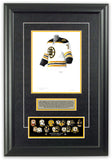 This is an original watercolor painting of the 2007-08 Boston Bruins jersey.