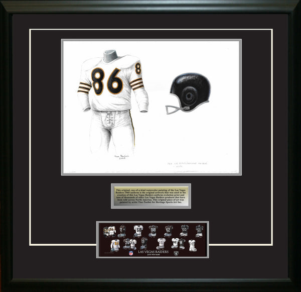 Tom Flores 1960 Raiders Uniform Las Vegas Raiders 1960 White