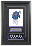This is an original watercolor painting of the 2015 New York Mets uniform.