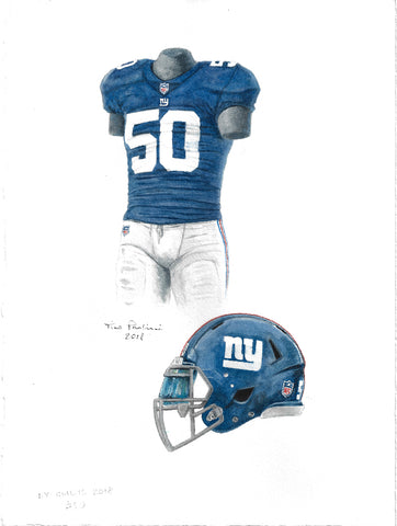 New York Giants 2018 - Heritage Sports Art - original watercolor artwork