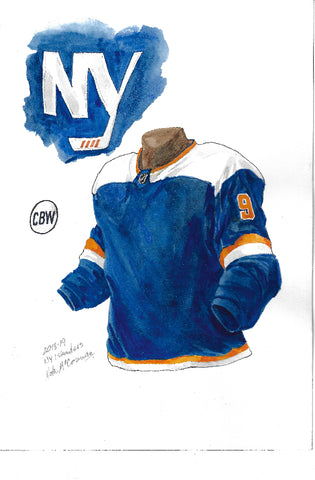 New York Islanders 2018-19 - Heritage Sports Art - original watercolor artwork
