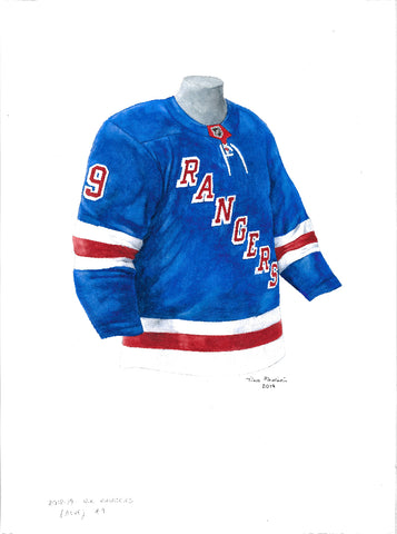 New York Rangers 2018-19 - Heritage Sports Art - original watercolor artwork