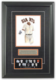 This is an original watercolor painting of the 2010 San Francisco Giants uniform.