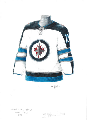 Winnipeg Jets 2017-18 - Heritage Sports Art - original watercolor artwork