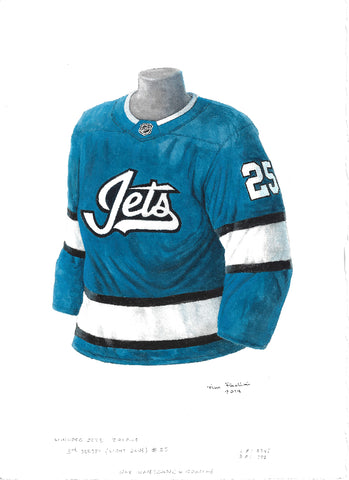 Winnipeg Jets 2018-19 - Heritage Sports Art - original watercolor artwork