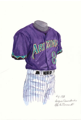 Arizona Diamondbacks 1998 - Heritage Sports Art - original watercolor artwork - 1