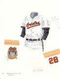 Baltimore Orioles 1991 - Heritage Sports Art - original watercolor artwork - 1