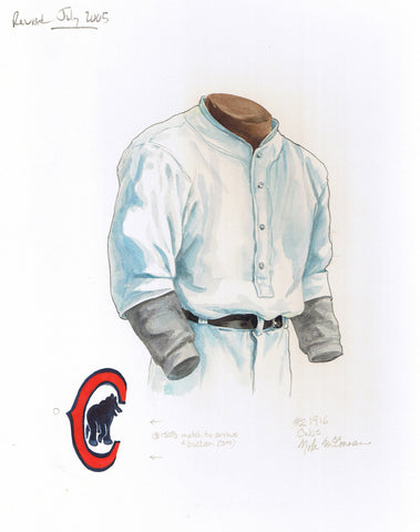 Chicago Cubs 1916 - Heritage Sports Art - original watercolor artwork - 1