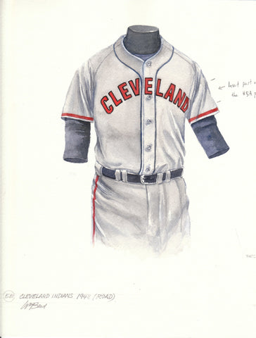 Cleveland Indians 1948 Grey - Heritage Sports Art - original watercolor artwork - 1