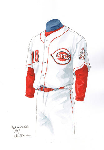 Cincinnati Reds 2007 - Heritage Sports Art - original watercolor artwork - 1