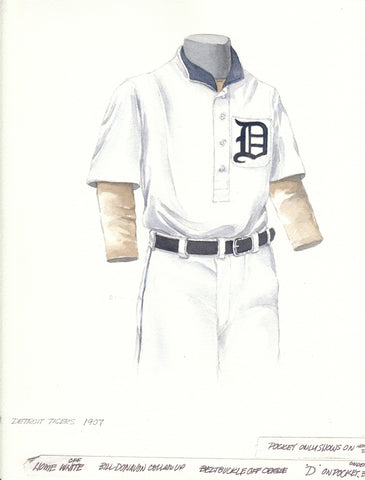 Detroit Tigers 1907 - Heritage Sports Art - original watercolor artwork - 1