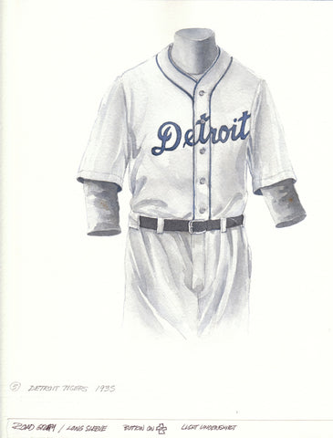 Detroit Tigers 1935 - Heritage Sports Art - original watercolor artwork - 1