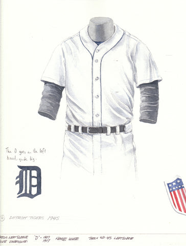 Detroit Tigers 1945 - Heritage Sports Art - original watercolor artwork - 1