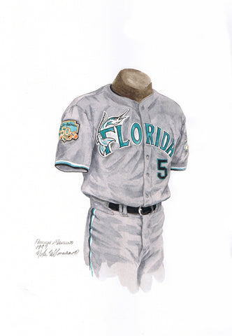 Florida Marlins 1997 - Heritage Sports Art - original watercolor artwork - 1