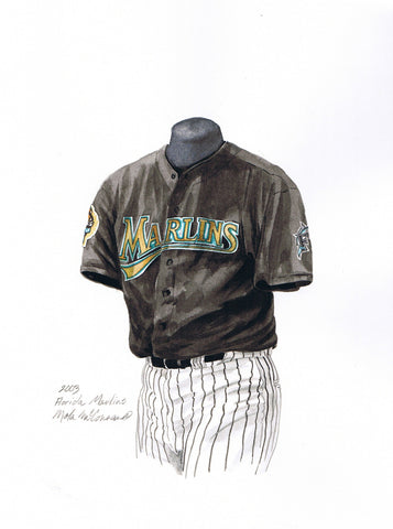 Florida Marlins 2003 - Heritage Sports Art - original watercolor artwork - 1
