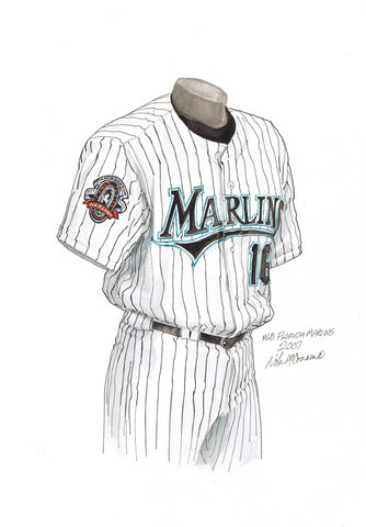 Florida Marlins 2007 - Heritage Sports Art - original watercolor artwork - 1