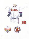 Los Angeles Angels of Anaheim 1989 - Heritage Sports Art - original watercolor artwork - 1