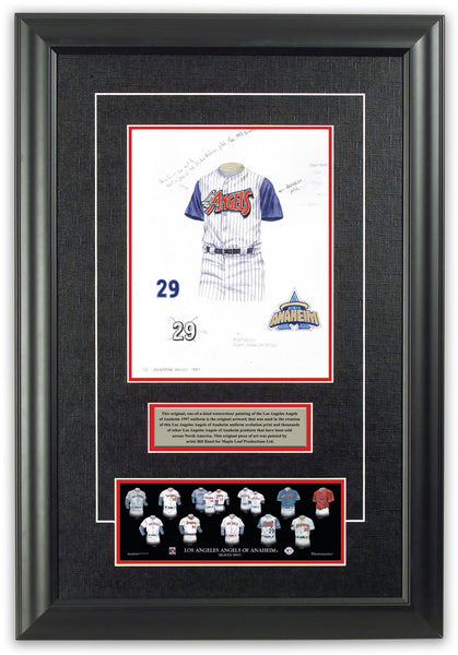 Fanion Vintage De Baseball Los Angeles Angels - Grand Format 29, Couleur Originale, Pièce De Collection
