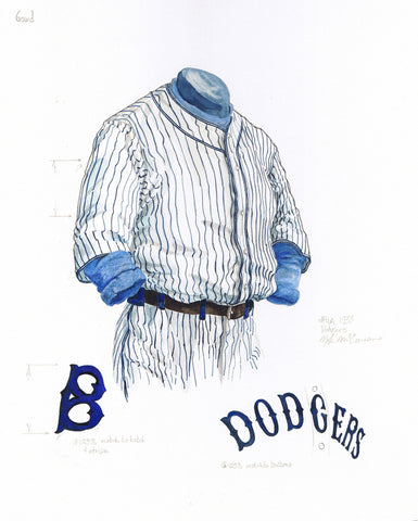 Los Angeles Dodgers 1933 - Heritage Sports Art - original watercolor artwork - 1