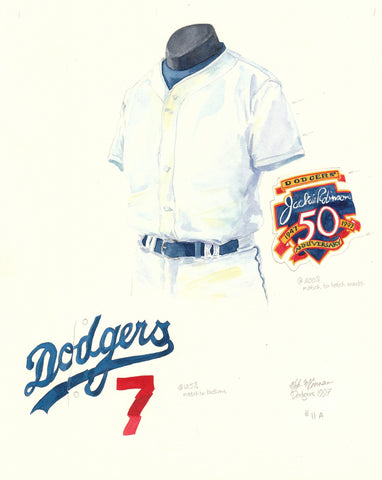 Los Angeles Dodgers 1997 - Heritage Sports Art - original watercolor artwork - 1