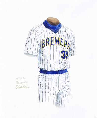 Milwaukee Brewers 1981 - Heritage Sports Art - original watercolor artwork - 1