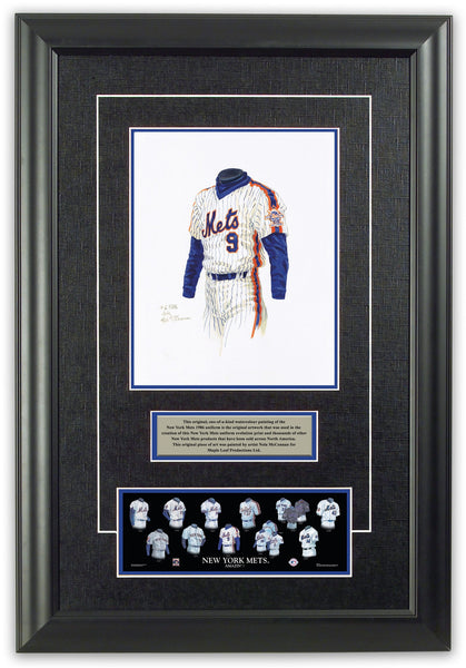 futura作品　　ny mets 額装 MLB New York Mets 1986 uniform original art – Heritage Sports Art