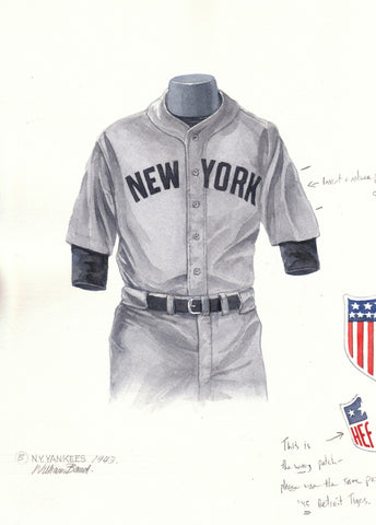 New York Yankees 1943 - Heritage Sports Art - original watercolor artwork - 1