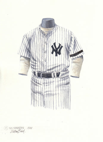 New York Yankees 1981 - Heritage Sports Art - original watercolor artwork - 1