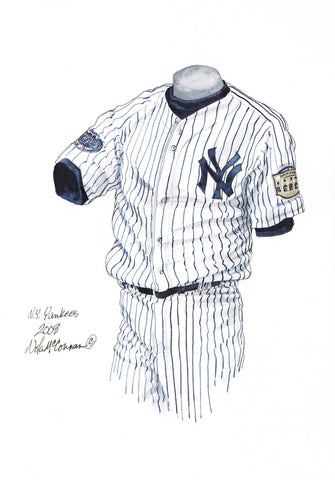 New York Yankees 2008 - Heritage Sports Art - original watercolor artwork - 1