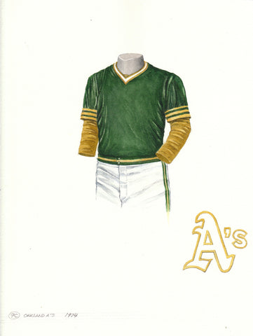 Oakland Athletics 1974 - Heritage Sports Art - original watercolor artwork - 1