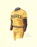 San Diego Padres 1972 - Heritage Sports Art - original watercolor artwork - 1