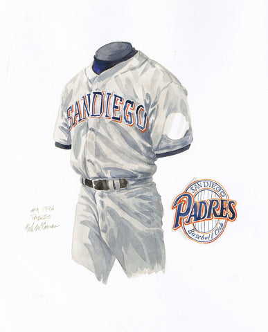 San Diego Padres 1996 - Heritage Sports Art - original watercolor artwork - 1