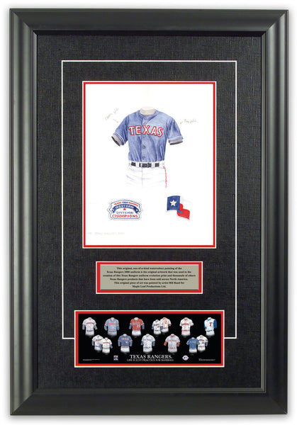 MLB Texas Rangers 2000 uniform original art – Heritage Sports Art