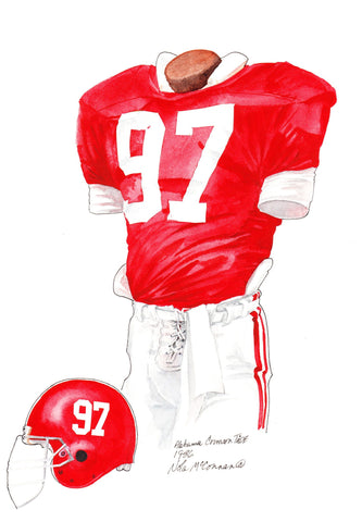 Alabama Crimson Tide 1986 - Heritage Sports Art - original watercolor artwork - 1
