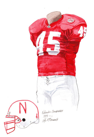 Nebraska Cornhuskers 1997 - Heritage Sports Art - original watercolor artwork - 1