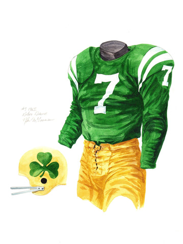 Notre Dame Fighting Irish 1962 - Heritage Sports Art - original watercolor artwork - 1