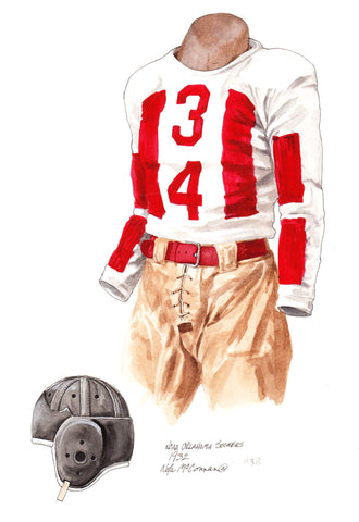 Oklahoma Sooners 1932 - Heritage Sports Art - original watercolor artwork - 1