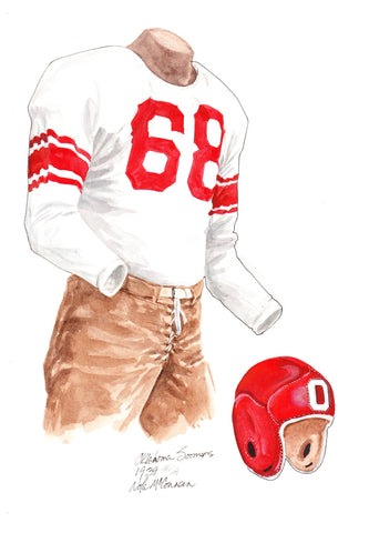 Oklahoma Sooners 1939 - Heritage Sports Art - original watercolor artwork - 1