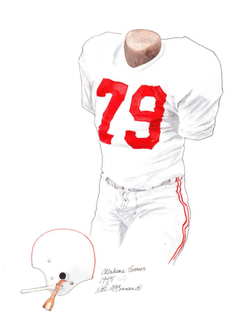 Oklahoma Sooners 1955 - Heritage Sports Art - original watercolor artwork - 1