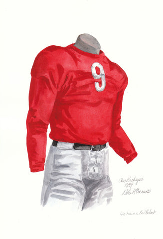 Ohio State Buckeyes 1939 - Heritage Sports Art - original watercolor artwork - 1