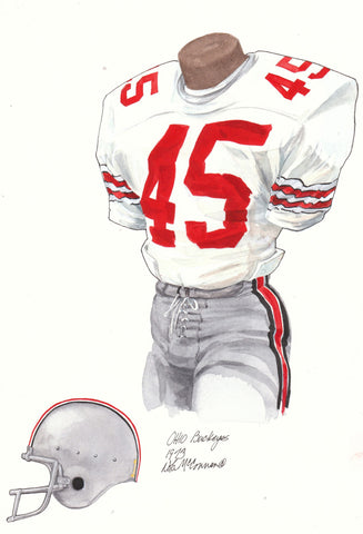 Ohio State Buckeyes 1973 - Heritage Sports Art - original watercolor artwork - 1