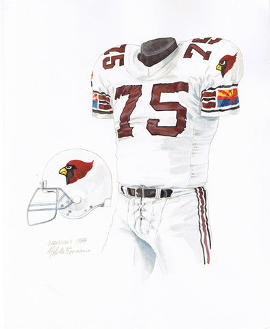 Arizona Cardinals 1988 - Heritage Sports Art - original watercolor artwork - 1