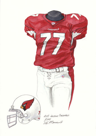 Arizona Cardinals 2005 - Heritage Sports Art - original watercolor artwork - 1