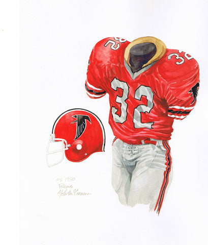 Atlanta Falcons 1980 - Heritage Sports Art - original watercolor artwork - 1