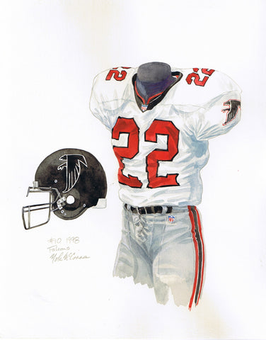 Atlanta Falcons 1998 - Heritage Sports Art - original watercolor artwork - 1