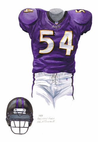 Baltimore Ravens 1997 - Heritage Sports Art - original watercolor artwork - 1