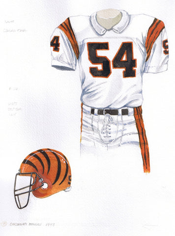 Cincinnati Bengals 1988 - Heritage Sports Art - original watercolor artwork - 1