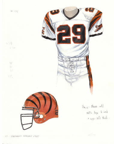 Cincinnati Bengals 1997 - Heritage Sports Art - original watercolor artwork - 1