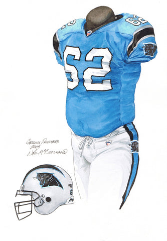 Carolina Panthers 2005 - Heritage Sports Art - original watercolor artwork - 1