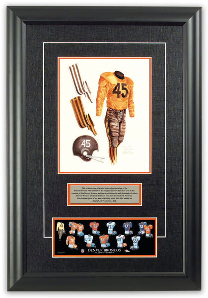 NFL Denver Broncos 1960 uniform original art – Heritage Sports Art